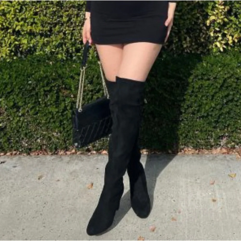 Black Thigh High Boots NEW!